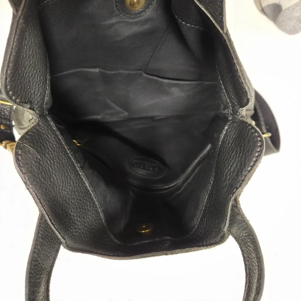 Fossil black leather